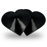 COQUETTE CHIC DESIRE - CUBRE PEZONES METAL CORAZONES NEGROS