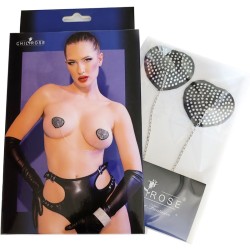 CHILIROSE - CR 4662 NIPPLE COVERS SILVER  BLACK