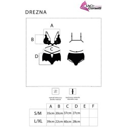 LIVCO CORSETTI FASHION - DREZNA LC 90733 SUJETADOR + PANTY NEGRO