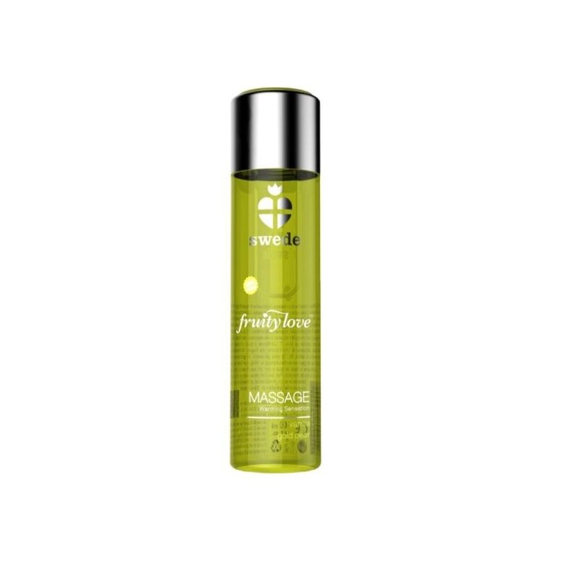 SWEDE - FRUITY LOVE WARMING EFFECT MASSAGE OIL VANILLA AND GOLD PEAR 60 ML.