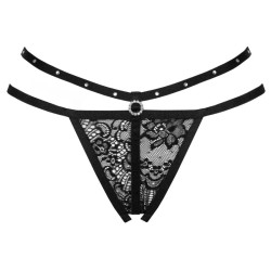 LIVCO CORSETTI FASHION - NOMADE TANGA CROTCHLESS NEGRO