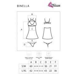 LIVCO CORSETTI FASHION - BINELLA SET BABYDOLL + TANGA NEGRO