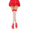 LEG AVENUE - MUSHROOM HIGH SOCKS RED/WHITE