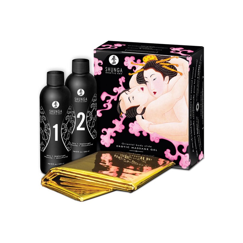 SHUNGA - ORIENTAL BODY TO BODY EROTIC MASSAGE GEL STRAWBERRIES AND CAVA