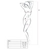 PASSION - WOMAN BS017 BODYSTOCKING BLANCO TALLA UNICA