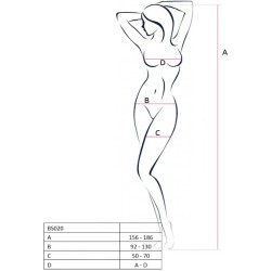 PASSION - WOMAN BS020 WHITE BODYSTOCKING ONE SIZE