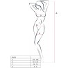 PASSION - WOMAN BS020 WHITE BODYSTOCKING ONE SIZE
