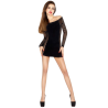 PASSION - WOMAN BS025 BODYSTOCKING BLACK DRESS STYLE ONE SIZE