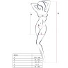 PASSION - WOMAN BS026 BODYSTOCKING ESTILO VESTIDO BLANCO TALLA UNICA