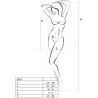 PASSION - WOMAN BS027 BODYSTOCKING ESTILO VESTIDO NEGRO TALLA UNICA