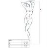 PASSION - WOMAN BS031 BODYSTOCKING BLANCO TALLA UNICA