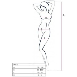 PASSION - WOMAN BS032 BODYSTOCKING NEGRO TALLA UNICA