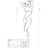 PASSION - WOMAN BS035 WHITE BODYSTOCKING ONE SIZE