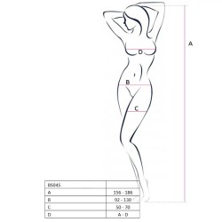 PASSION - WOMAN BS045 BODYSTOCKING BLANCO TALLA UNICA