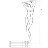 PASSION - WOMAN BS049 BODYSTOCKING BLANCO TALLA UNICA