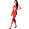 PASSION - WOMAN BS081 BODYSTOCKING BLANCO TALLA UNICA