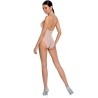 PASSION - WOMAN BS087 BODYSTOCKING BLANCO TALLA UNICA