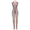 QUEEN LINGERIE - BODYSTOCKING CUELLO HALTER Y ESPALDA ABIERTA S/L