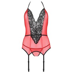 PASSION - PEONIA CORSET EROTIC LINE ROJO L/XL