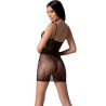 PASSION - BS096 BODYSTOCKING BLANCO TALLA UNICA