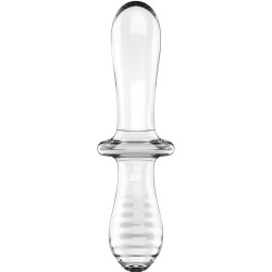 SATISFYER - DOUBLE CRYSTAL DILDO AZUL