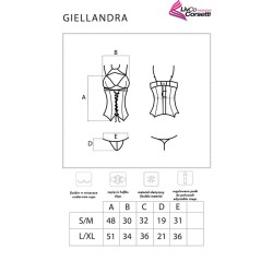 LIVCO CORSETTI FASHION - GIELLANDRA FOR THE SENSES COLLECTION CORSET + PANTY NEGRO