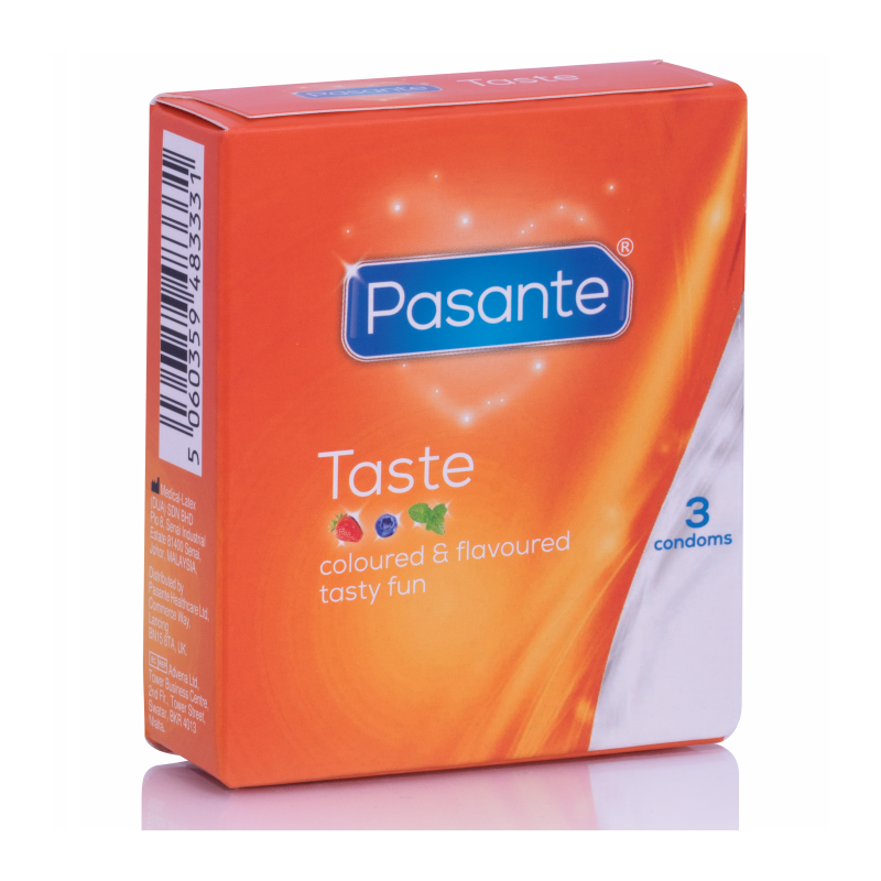 PASANTE - PRESERVATIVOS SABORES 3 UNIDADES