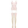 LIVCO CORSETTI FASHION - PERSINNE PEACH SET CORSET + PANTY + MEDIAS