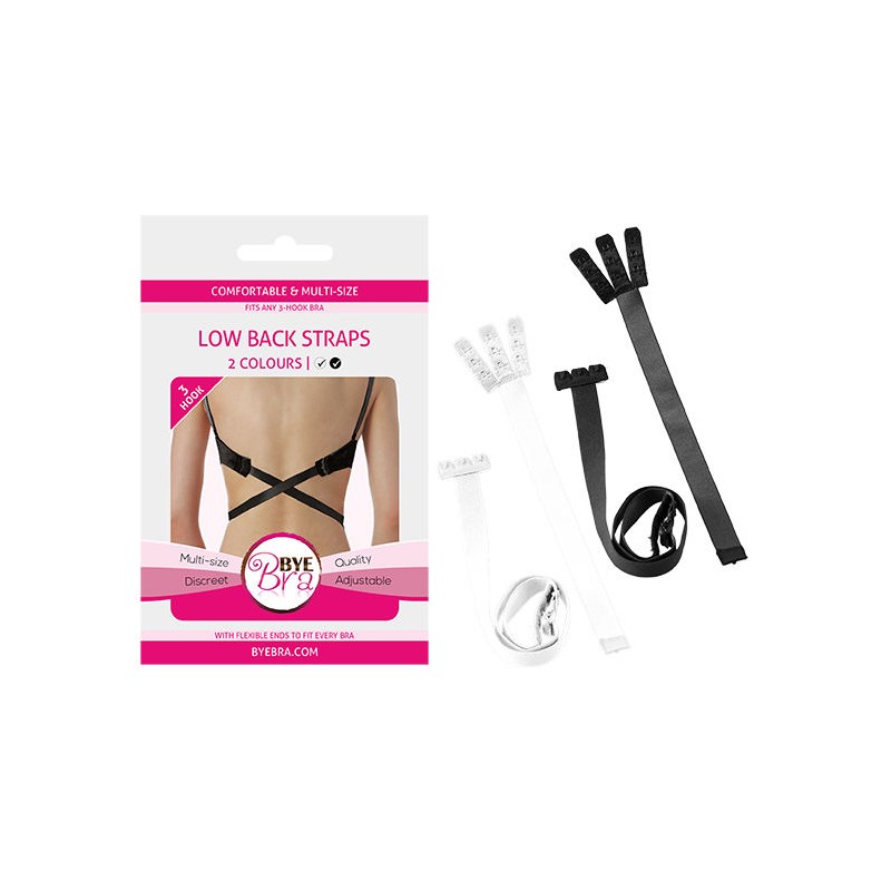 BYE-BRA - OPEN BACK BRA ADAPTER BLACK  WHITE