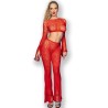 CHILIROSE - CR 4648 TOP  PANTALON ROJO S/L