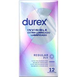 DUREX - PRESERVATIVOS INVISIBLE EXTRA LUBRICADO 12 UNIDADES