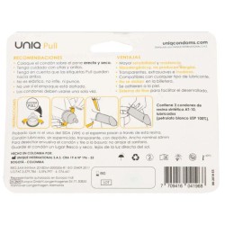 UNIQ - PULL PRESERVATIVOS CON TIRAS SIN LÁTEX 3 UNIDADES