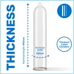 PASANTE - EXTRA EXTRA THICK CONDOMS WITH ADDITIONAL LUBRICATION 12 PACK