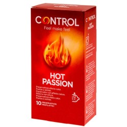 CONTROL - HOT PASSION PRESERVATIVOS EFECTO CALOR 10 UNIDADES