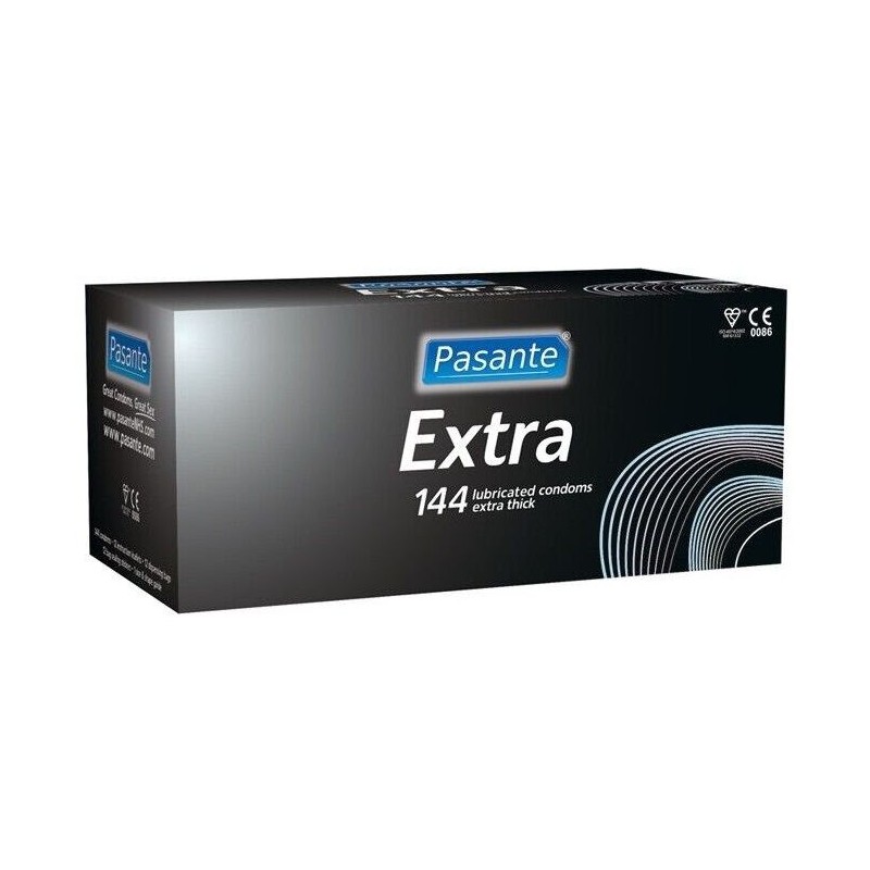 PASANTE - EXTRA EXTRA THICK CONDOMS WITH ADDITIONAL LUBRICATION 144 PACK