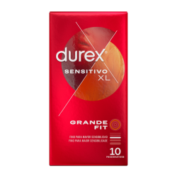 DUREX - PRESERVATIVOS SENSITIVO EXTRA LARGO XL 10 UNIDADES