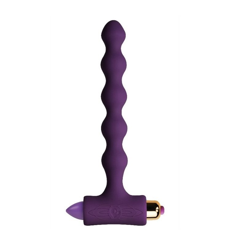 ROCKS-OFF - PLUG ANAL CON VIBRACIÓN Y ONDULACIONES PETITE SENSATIONS PEARLS