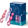 SATISFYER - ANAL PLUGS SET 3 PCS TRICOLOR