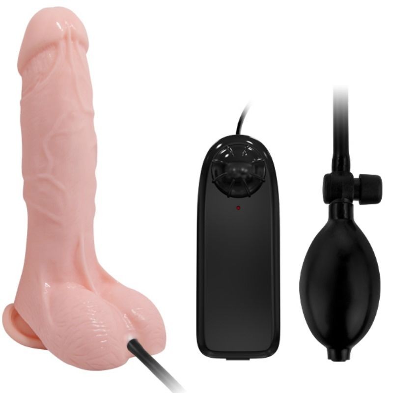 BAILE - DILDO REALISTICO VIBRADOR E INFLABLE 18.8 CM