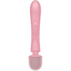 SATISFYER - TRIPLE LOVER MASAJEADOR VIBRADOR RABBIT ROSA