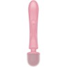 SATISFYER - TRIPLE LOVER MASAJEADOR VIBRADOR RABBIT ROSA