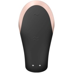 SATISFYER - DOUBLE LOVE LUXURY PARTNER VIBRATOR BLACK