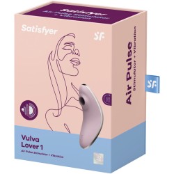 SATISFYER - VULVA LOVER 1 ESTIMULADOR Y VIBRADOR AZUL