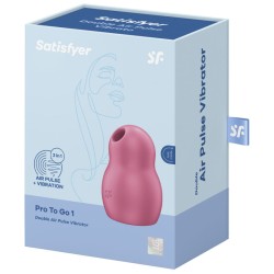 SATISFYER - PRO TO GO 1 ESTIMULADOR Y VIBRADOR DOBLE VERDE