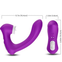 ARMONY - SECRETKISS ESTIMULADOR CON LENGUA CLITORIS  VIBRADOR CURVO VIOLETA