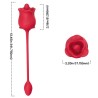 ARMONY - ROSA 2 EN 1 ESTIMULADOR SUCCIÓN  VIBRADOR 10 MODOS CON COLA ROJO