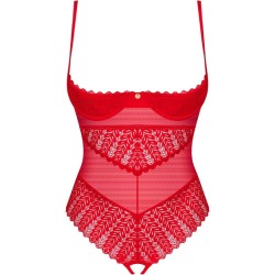 OBSESSIVE - INGRIDIA CROTCHLESS TEDDY ROJO XL/XXL