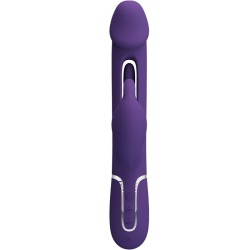 PRETTY LOVE - KAMPAS VIBRADOR RABBIT 3 EN 1 MULTIFUNCIÓN CON LENGUA VIOLETA