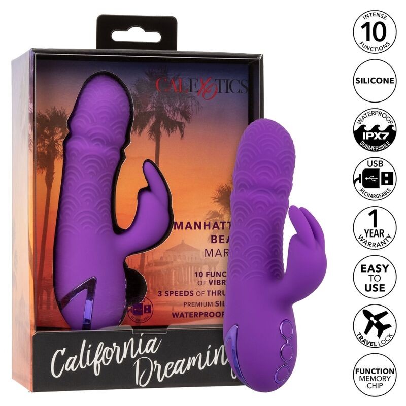 CALEXOTICS - MANHATTAN BEACH MARVEL VIBRADOR RABBIT MORADO BY CALIFORNIA DREAMING