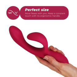 WE-VIBE - NOVA 2 FLEXIBLE RABBIT VIBRATOR WITH 10 VIBRATION MODES AND APP CONTROL PURPLE